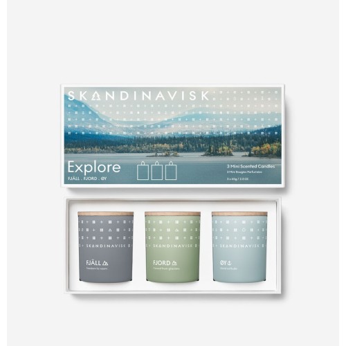 SOLD OUT EXPLORE Giftset - Mini Scented Candles - 3x65g