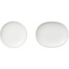 Set of 2 little plate Raami – white porcelain