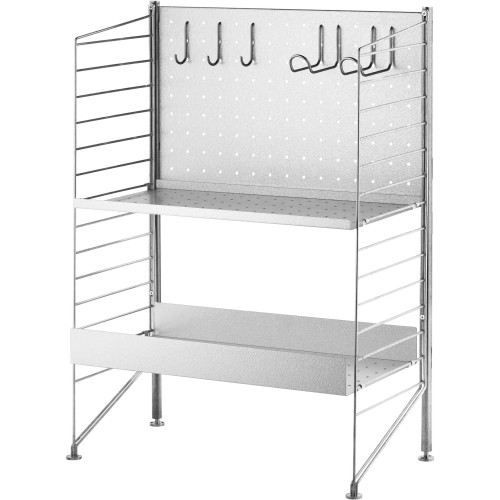 Free standing shelf galvanized - W58 x D30 x H87 cm - String Furniture