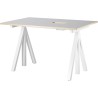 Height-adjustable work desk – Light grey linoleum – String Works