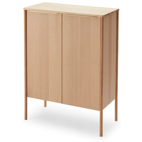 Jut  High Cabinet – Oiled Oak – 86,5 x 39,5 x H114 cm - Skagerak by Fritz Hansen