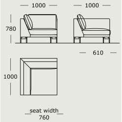 Module 36 – 100 cm – EDGE V1 (corner) - Wendelbo