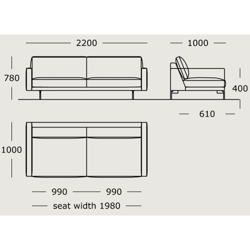 Module 13 – Remix 143 – 220 x 90 cm – EDGE V1 - Wendelbo