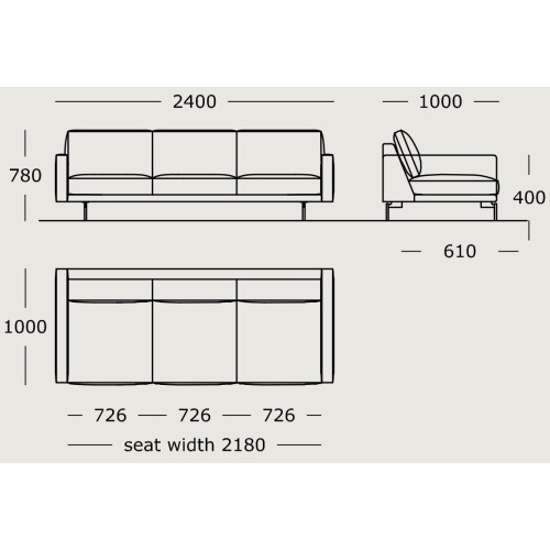 Module 25 – Remix 143 – 240 x 90 cm – EDGE V1 - Wendelbo