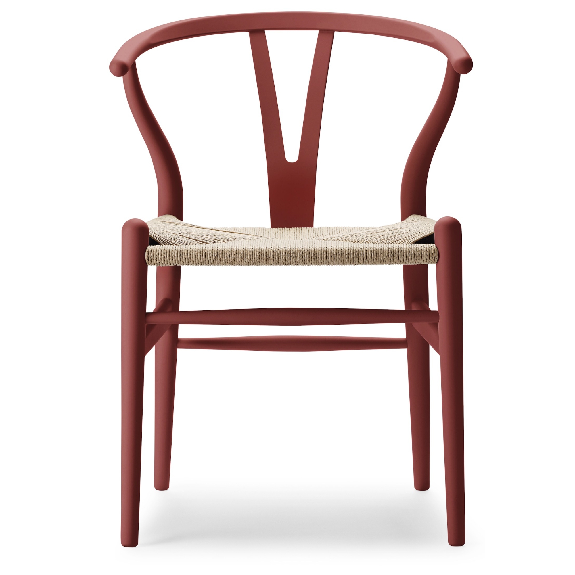 Carl Hansen & Søn – Chaise CH24 Soft Color Ilse Crawford, falu et corde de papier naturelle