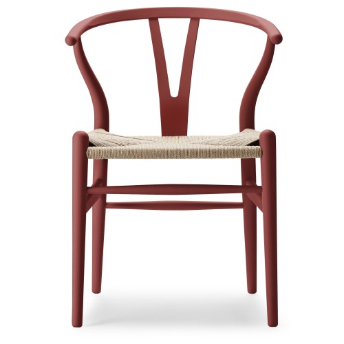 Carl Hansen & Søn – Chaise CH24 Soft Color Ilse Crawford, falu et corde de papier naturelle