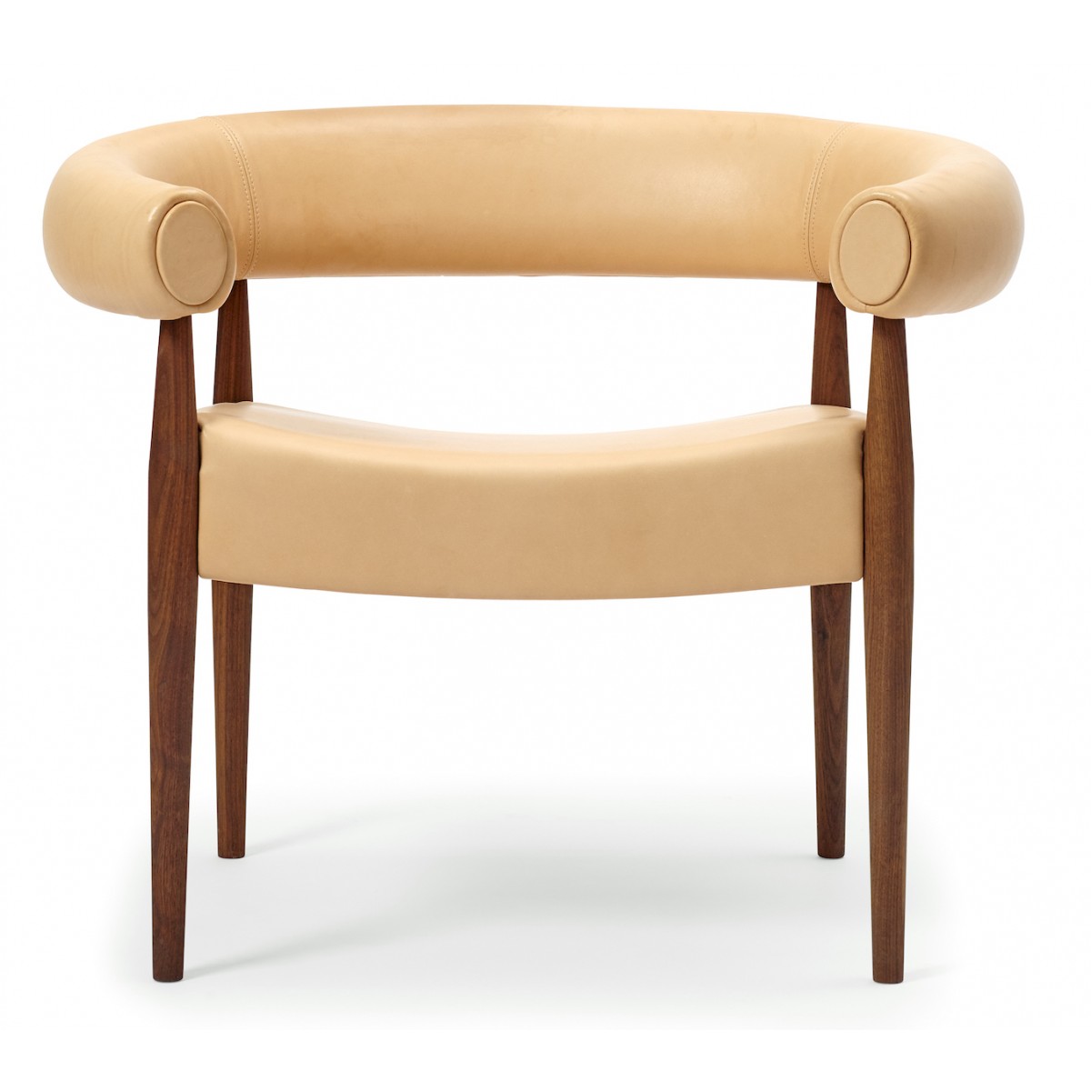 Ring Chair – Walnut / leather Vegetal Nature