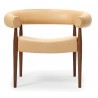 Ring Chair – Walnut / leather Vegetal Nature