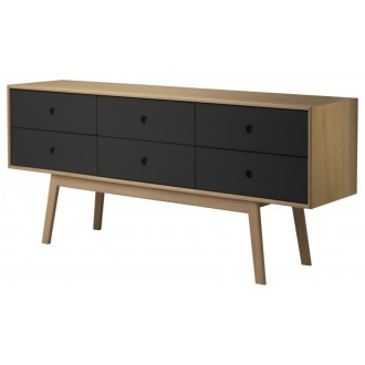 Oak / Black - sideboard Butler A86