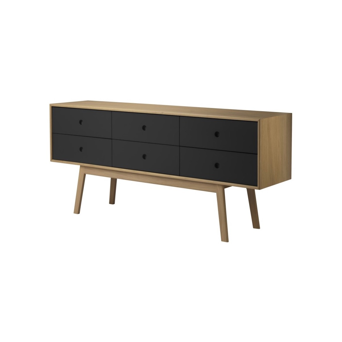 Oak / Black - sideboard Butler A86