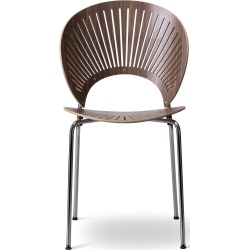 SOLD OUT lacquered walnut / chrome legs – Trinidad chair - Fredericia