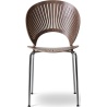 SOLD OUT lacquered walnut / chrome legs – Trinidad chair - Fredericia