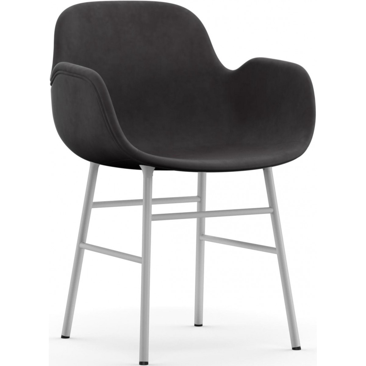 City velvet 93 / White – Form Chair with armrests