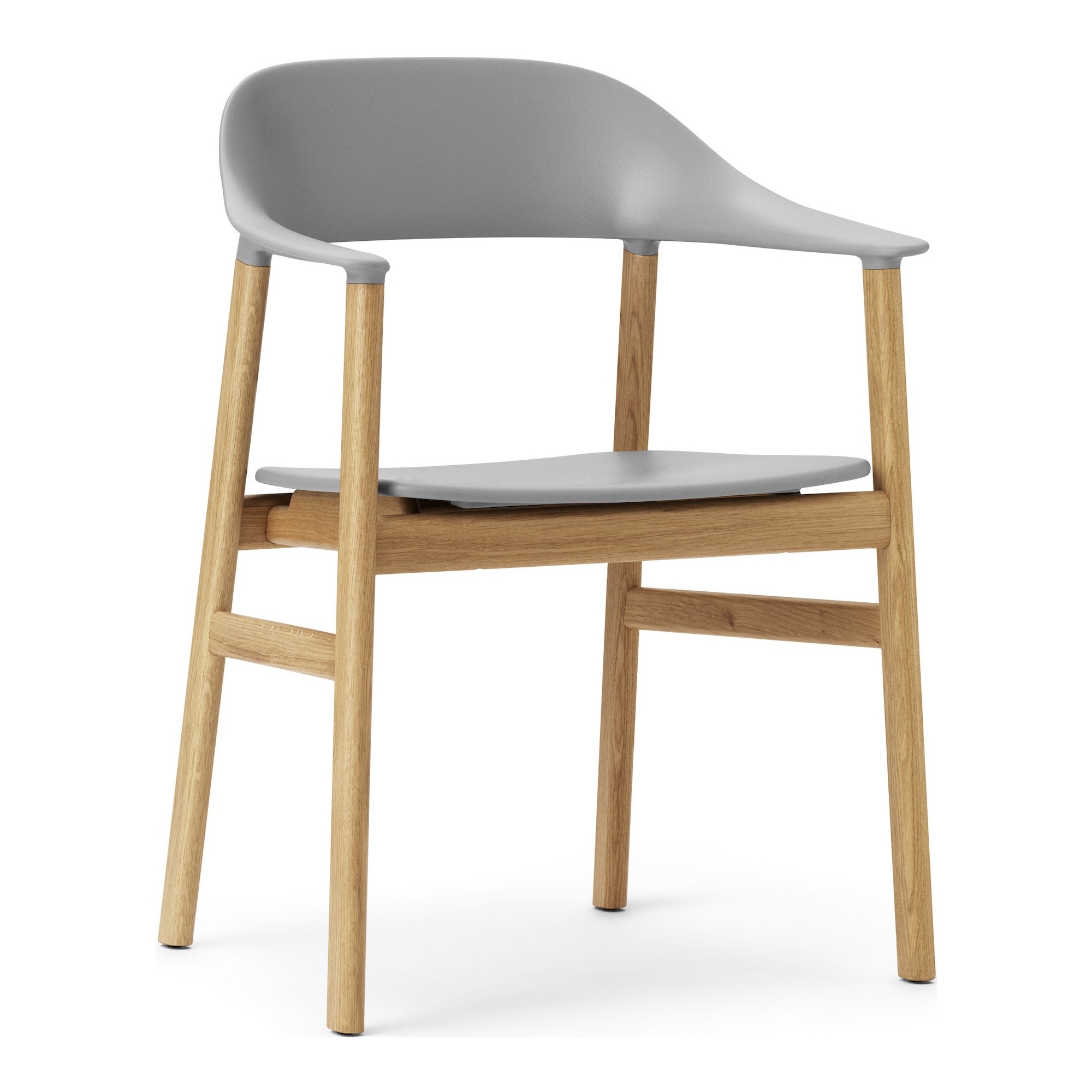 grey / oak - Herit armchair - Normann Copenhagen