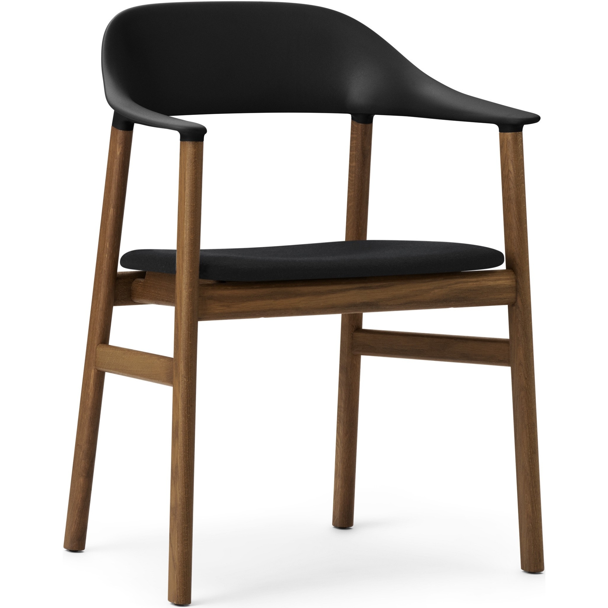 Synergy black / smoked oak - Herit armchair