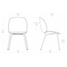 Beetle Chair – Fully Upholstered, Tube base