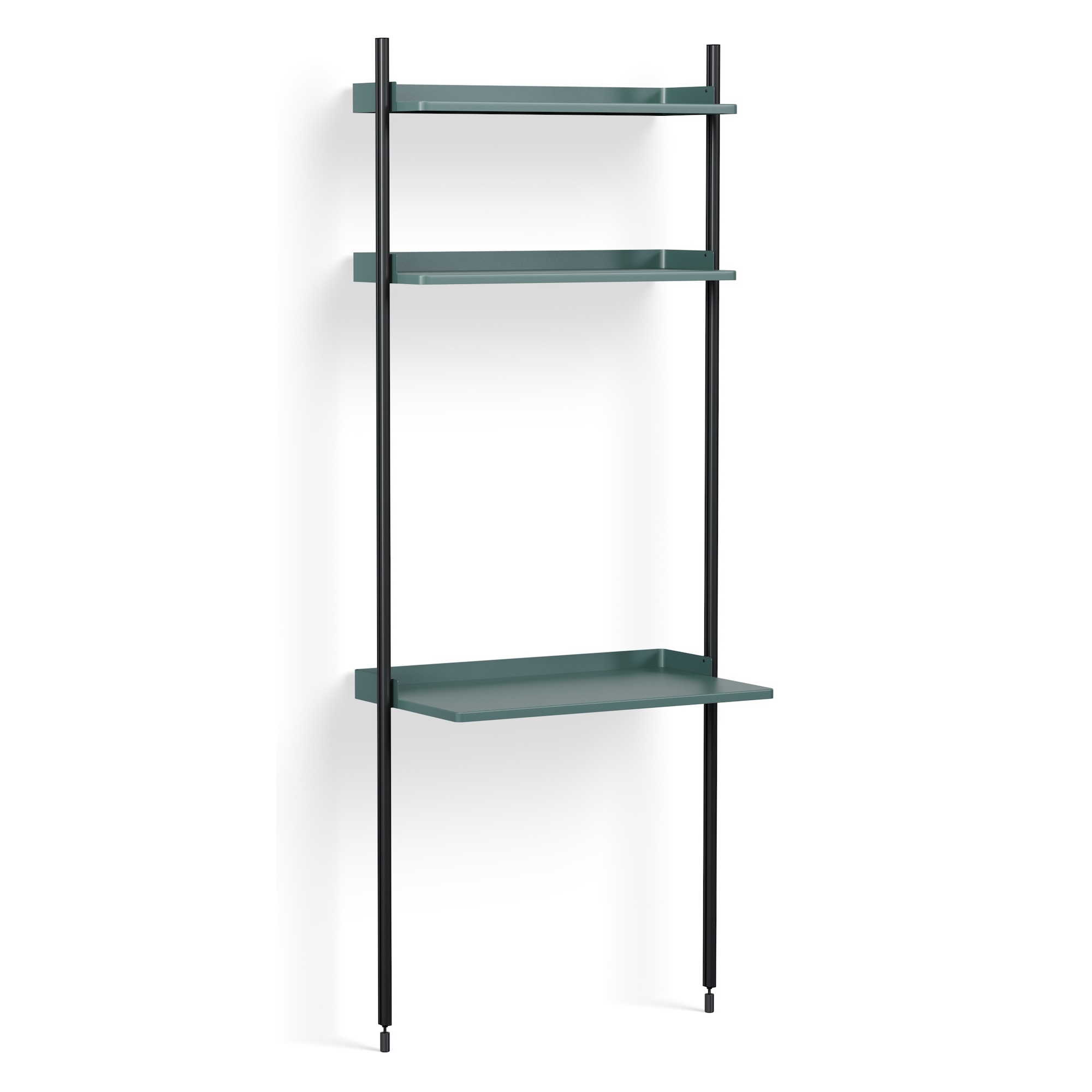 Blue Shelves + Black Anodised Aluminium Profiles – Pier System 11 - HAY