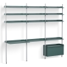 Blue Shelves + Anodised Aluminium Profiles – Pier System 23 - HAY