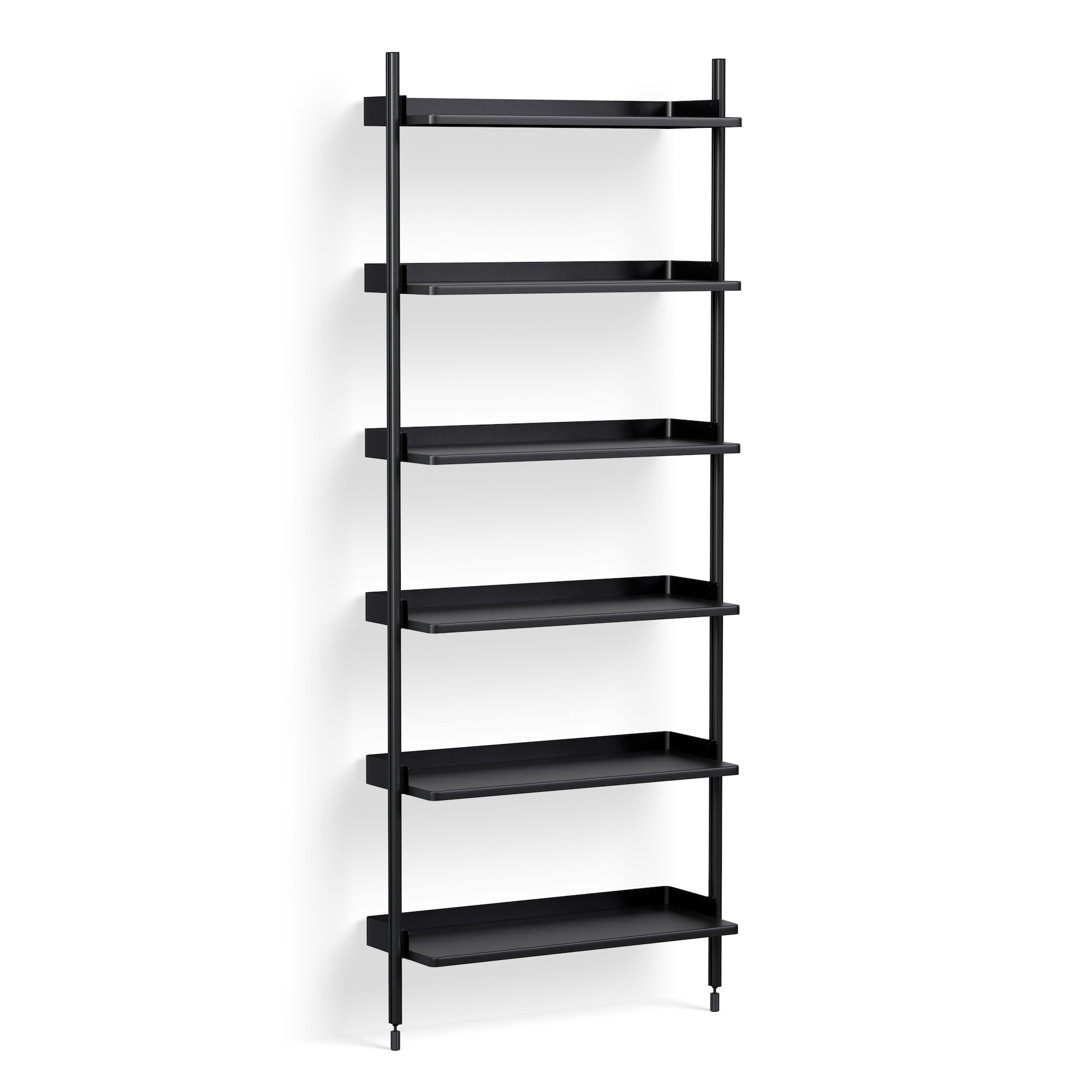 Black Shelves + Black Anodised Aluminium Profiles – Pier System 101 - HAY