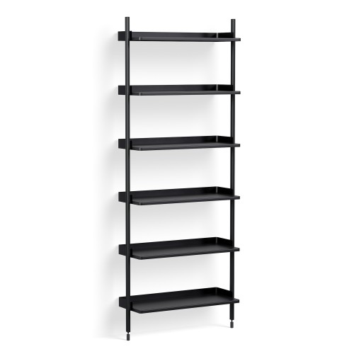 Black Shelves + Black Anodised Aluminium Profiles – Pier System 101 - HAY