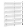 Pier System 102 – PS White Shelves + Anodised Aluminium Profiles