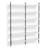 Pier System 102 – PS White Shelves + Black Anodised Aluminium Profiles - HAY