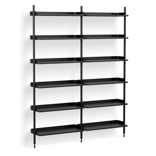 Pier System 102 – PS Black Shelves + Black Anodised Aluminium Profiles - HAY