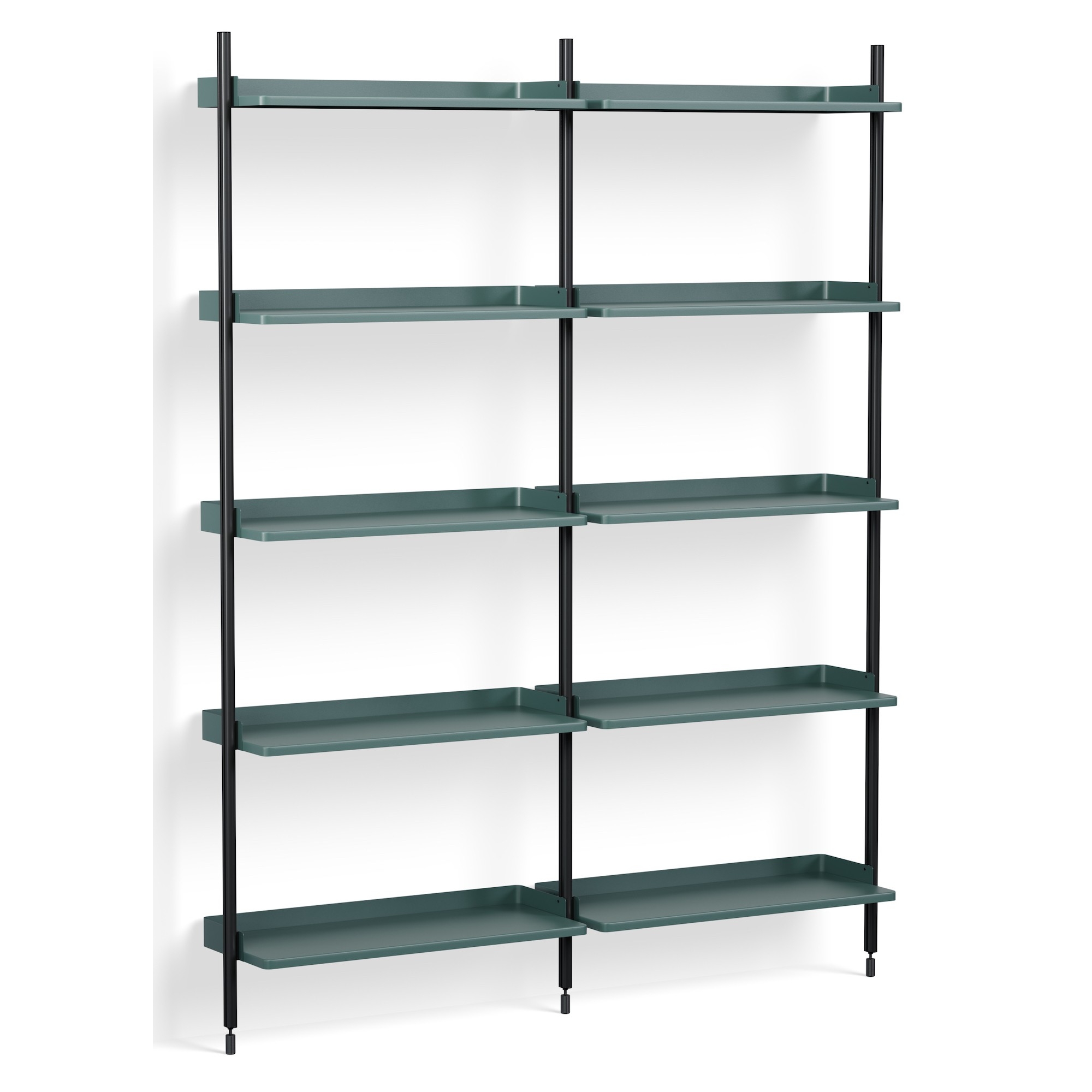 Blue Shelves + Black Anodised Aluminium Profiles – Pier System 112 - HAY