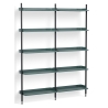 Blue Shelves + Black Anodised Aluminium Profiles – Pier System 112 - HAY