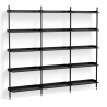 Black Shelves + Black Anodised Aluminium Profiles – Pier System 113 - HAY