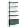 Blue Shelves + Black Anodised Aluminium Profiles – Pier System 121