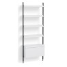 White Shelves + Black Anodised Aluminium Profiles – Pier System 121 - HAY