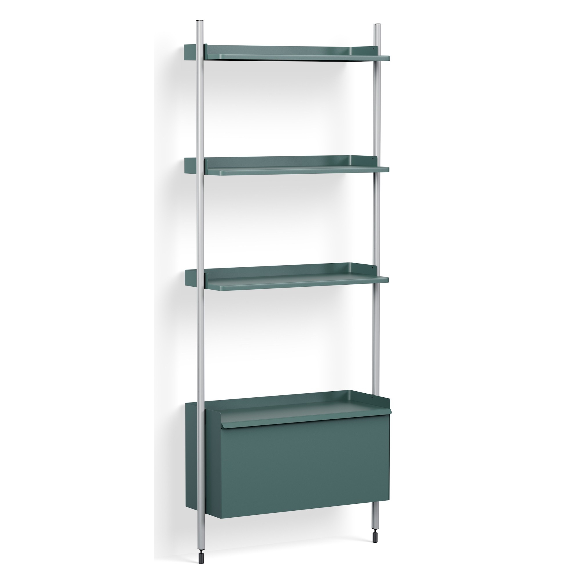 Blue Shelves + Anodised Aluminium Profiles – Pier System 131 - HAY