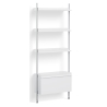 White Shelves + Anodised Aluminium Profiles – Pier System 131 - HAY