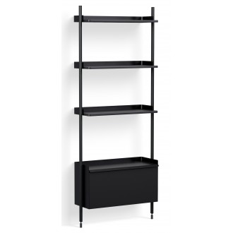 Black Shelves + Black Anodised Aluminium Profiles – Pier System 131