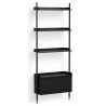 Black Shelves + Black Anodised Aluminium Profiles – Pier System 131