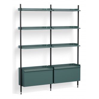 Blue Shelves + Black Anodised Aluminium Profiles – Pier System 132