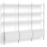 White Shelves + Anodised Aluminium Profiles – Pier System 133 - HAY