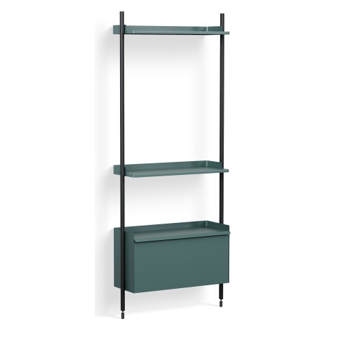 Pier System 141 – PS Blue Shelves + Black Anodised Aluminium Profiles - HAY