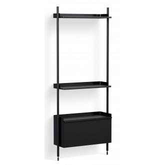 Pier System 141 – PS Black Shelves + Black Anodised Aluminium Profiles