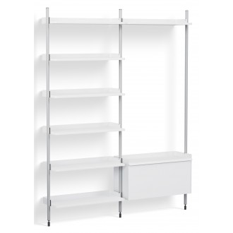 Pier System 152 – PS White Shelves + Anodised Aluminium Profiles