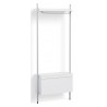 Pier System 1001 – PS White Shelves + Anodised Aluminium Profiles