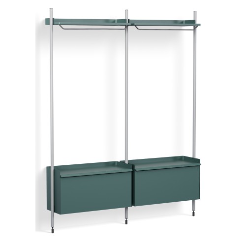 Pier System 1002 – PS Blue Shelves + Anodised Aluminium Profiles - HAY