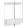 Pier System 1002 – PS White Shelves + Anodised Aluminium Profiles