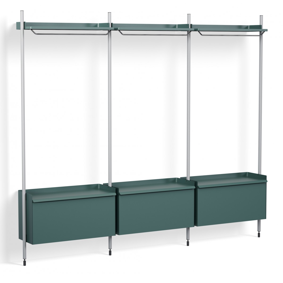 Pier System 1003 – PS Blue Shelves + Anodised Aluminium Profiles