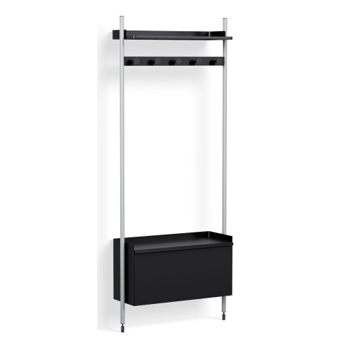 Pier System 1061 – PS Black Shelves + Anodised Aluminium Profiles - HAY