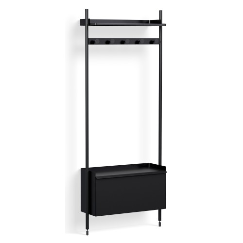 Pier System 1061 – PS Black Shelves + Black Anodised Aluminium Profiles - HAY