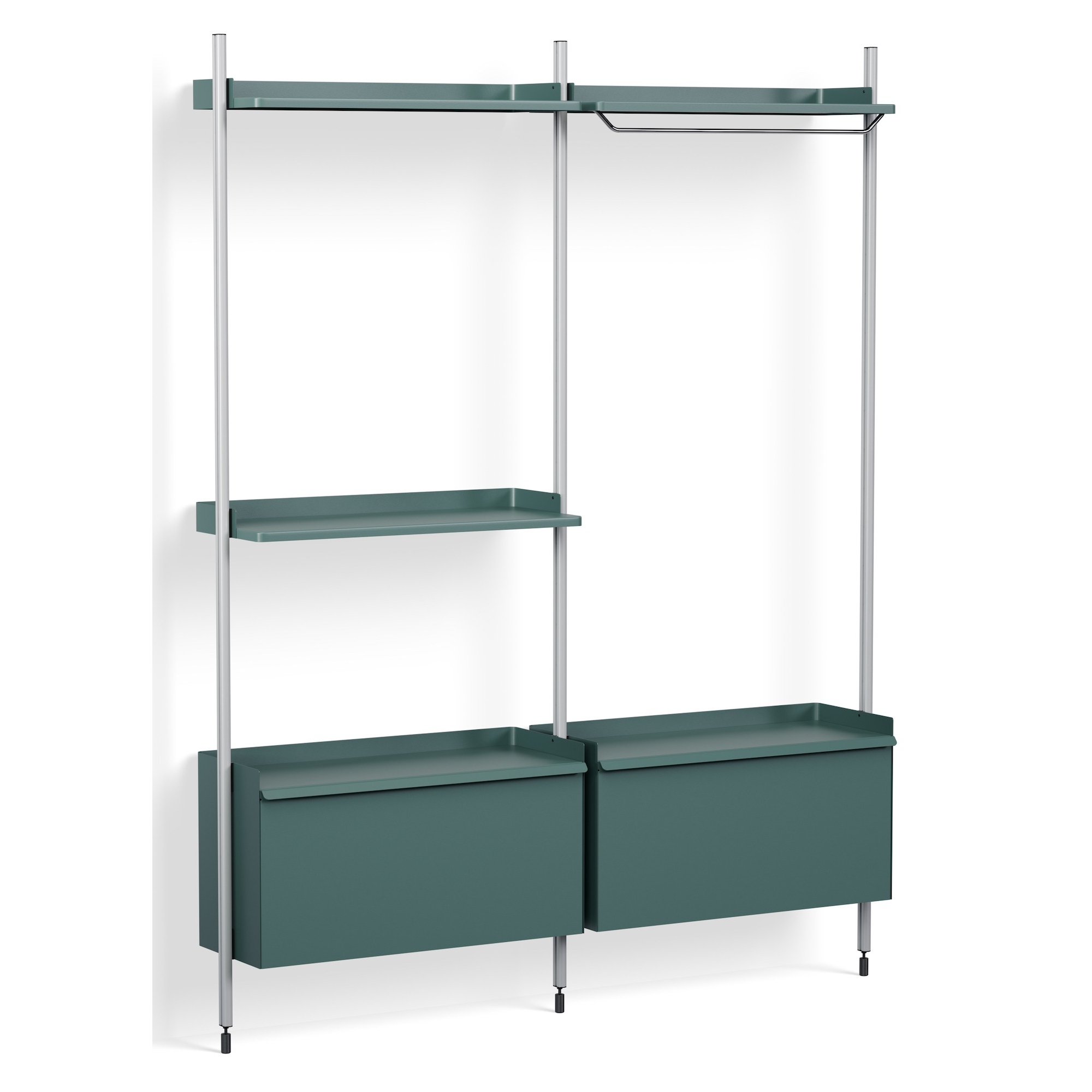 Pier System 1072 – PS Blue Shelves + Anodised Aluminium Profiles - HAY