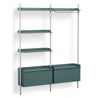 Pier System 1082 – PS Blue Shelves + Anodised Aluminium Profiles