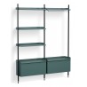 Pier System 1082 – PS Blue Shelves + Black Anodised Aluminium Profiles